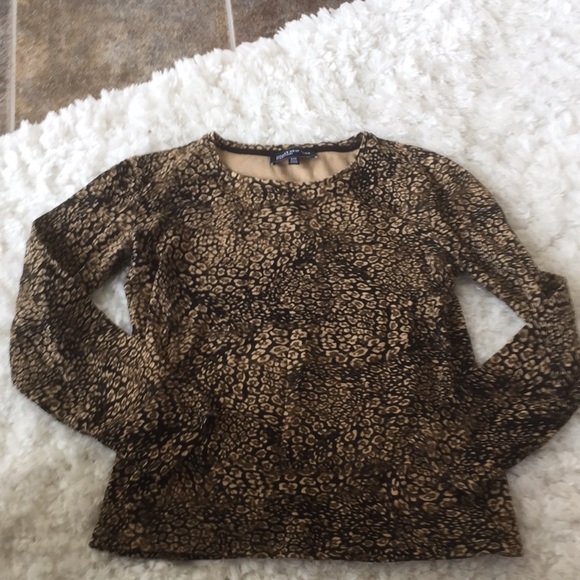 Jones New York Women’s Signatures Animal Print T-Shirt Size Small - Picture 2 of 7